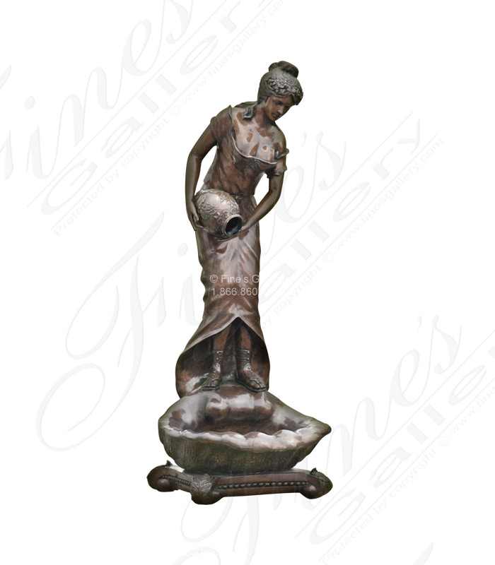 Search Result For Bronze Fountains  - Lady Pouring Water Bronze Fountain - BF-588