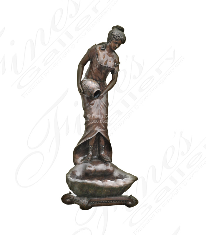Bronze Fountains  - Nude Female Bronze Fountain - BF-550
