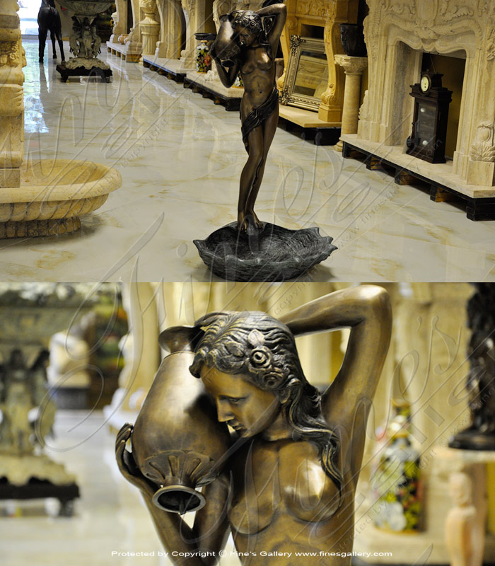 Bronze Fountains  - Half Nude Bronze Fountain - BF-635