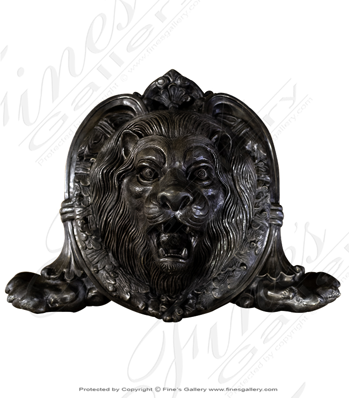 Bronze Fountains  - Lion Bronze Wall Fountains - BF-389