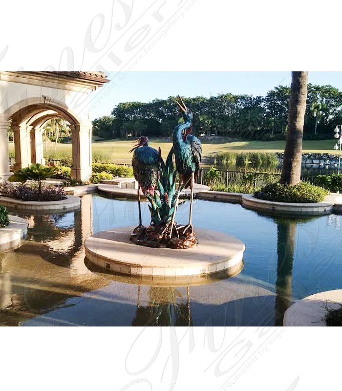Search Result For Bronze Fountains  - Bronze Pelican Fountain - BF-629