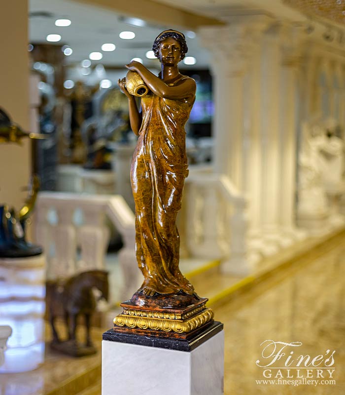 Bronze Fountains  - Female Maiden Bronze Fountain - BF-720