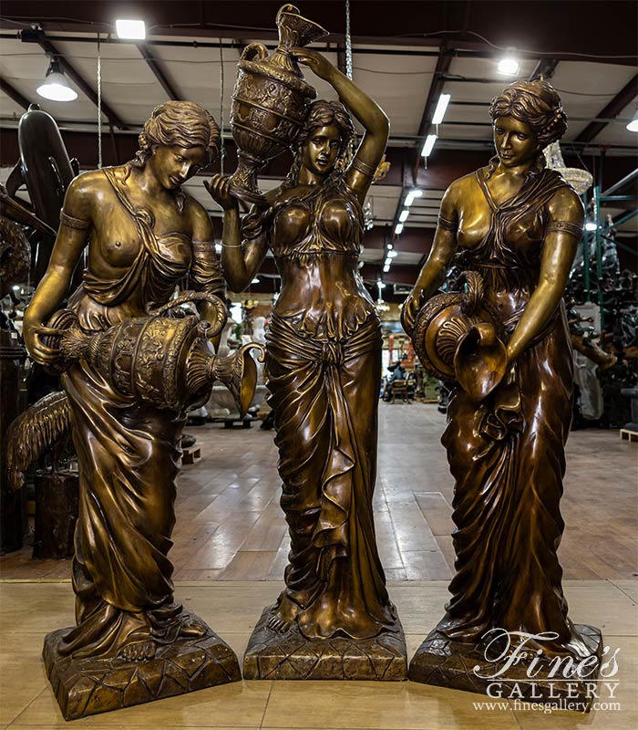 Search Result For Bronze Fountains  - Bronze Maiden Pouring Water Fountain - BF-170