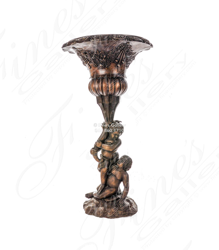 Bronze Fountains  - Two Children Bronze Fountain - BF-732