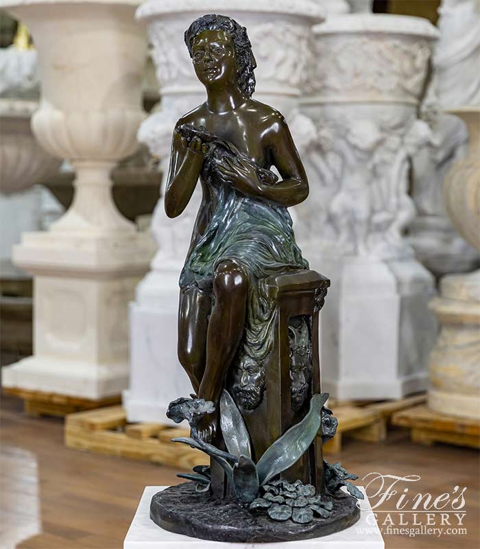 Bronze Fountains  - Museum Quality Vintage Bronze Female Fountain - BF-752