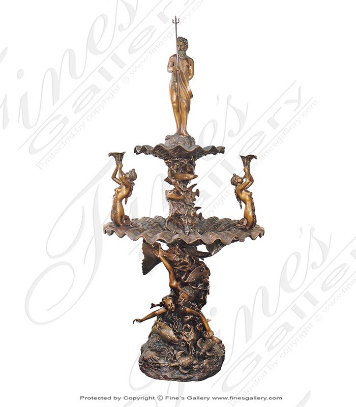 Bronze Fountains  - King Neptune Bronze Fountain - BF-766