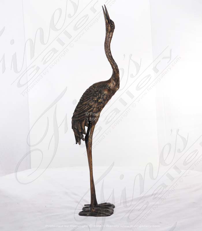 Search Result For Bronze Fountains  - Bronze Fountain Two Cranes - BF-694