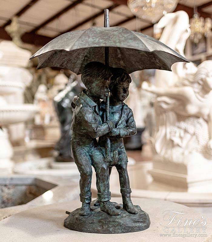 Bronze Fountain Children Umbrella