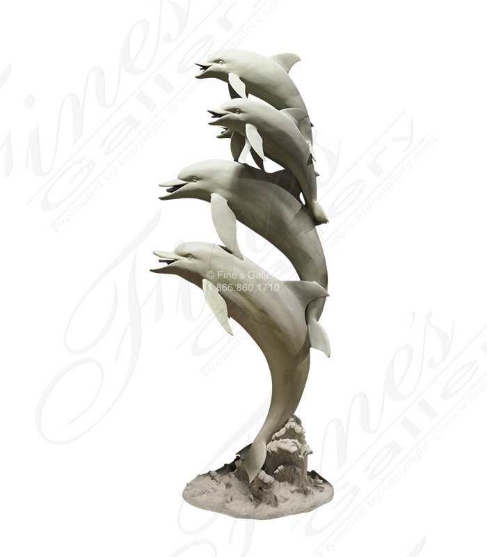 Antique Patina Five Dolphin Fountain Feature
