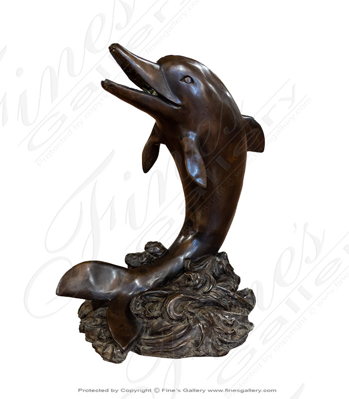 Bronze Fountains  - Bronze Dolphin Fountain 22 Inch - BF-877