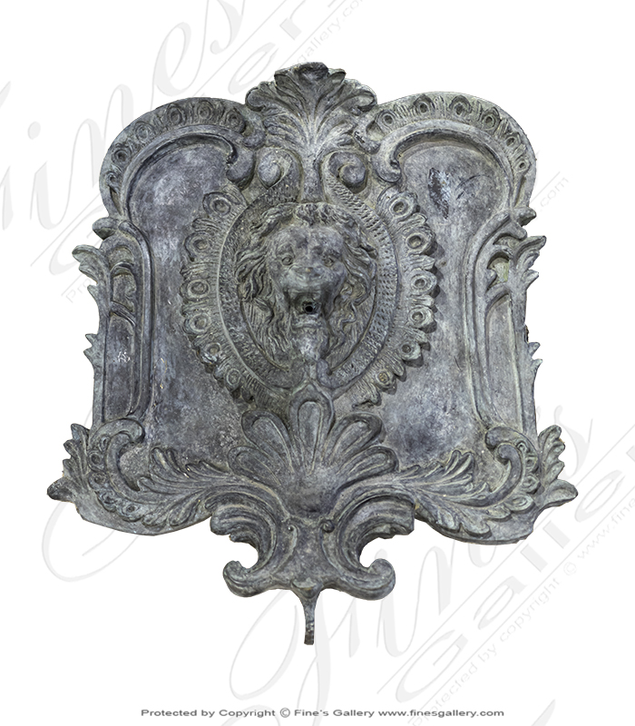 Bronze Fountains  - Antique Patina Finish Bronze Wall Fountain - BF-878