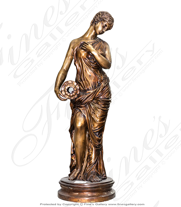 Bronze Fountains  - Bronze Maiden Pouring From Jug Fountain - BF-905