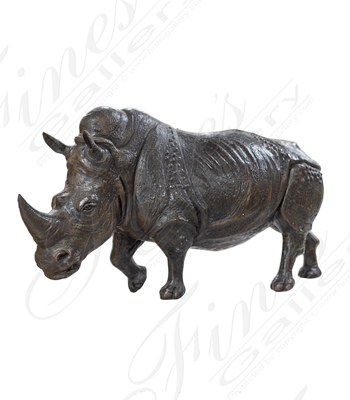 Bronze Statues  - Bronze Statue Of A Rhino - BS-1034