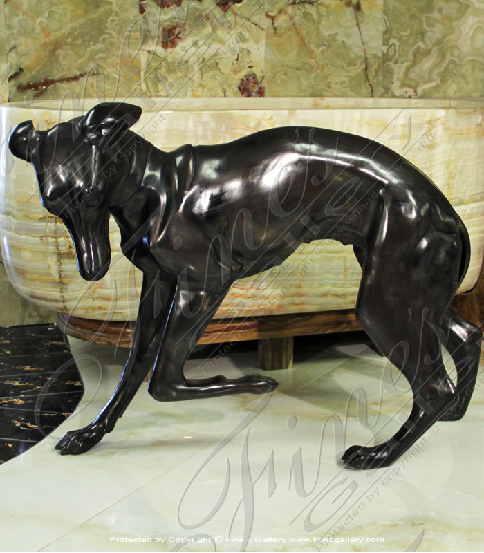 Bronze Statues  - Italian Greyhound Bronze Statue - BS-1068