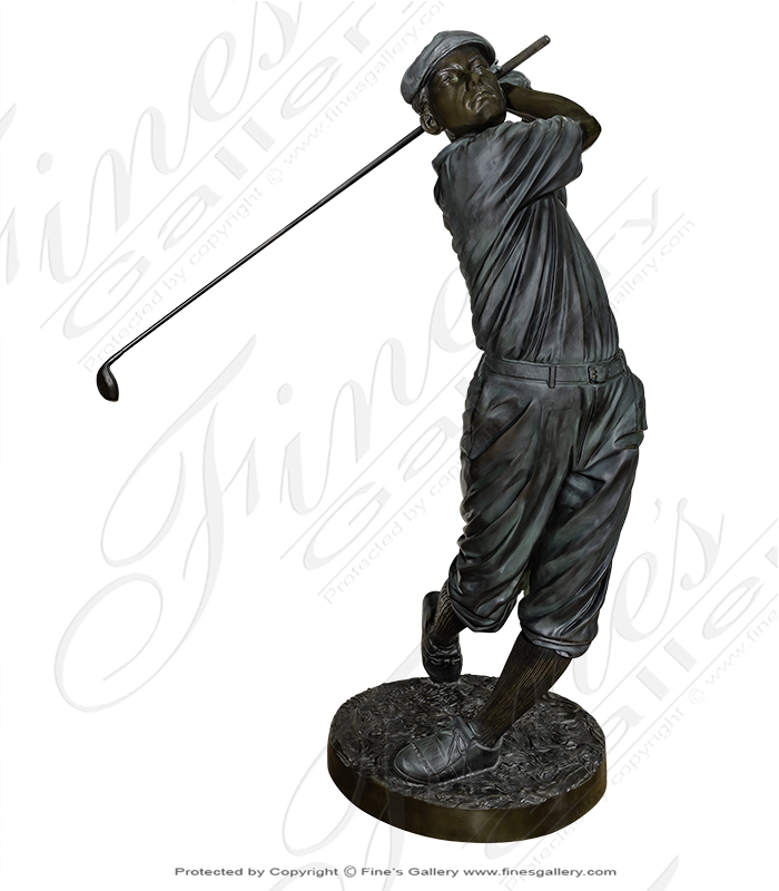 Bronze Statues  - Tee Off Golfer - BS-117