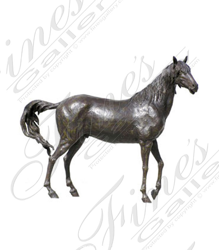 Bronze Statues  - Bronze Drinking Horse Statue - BS-789