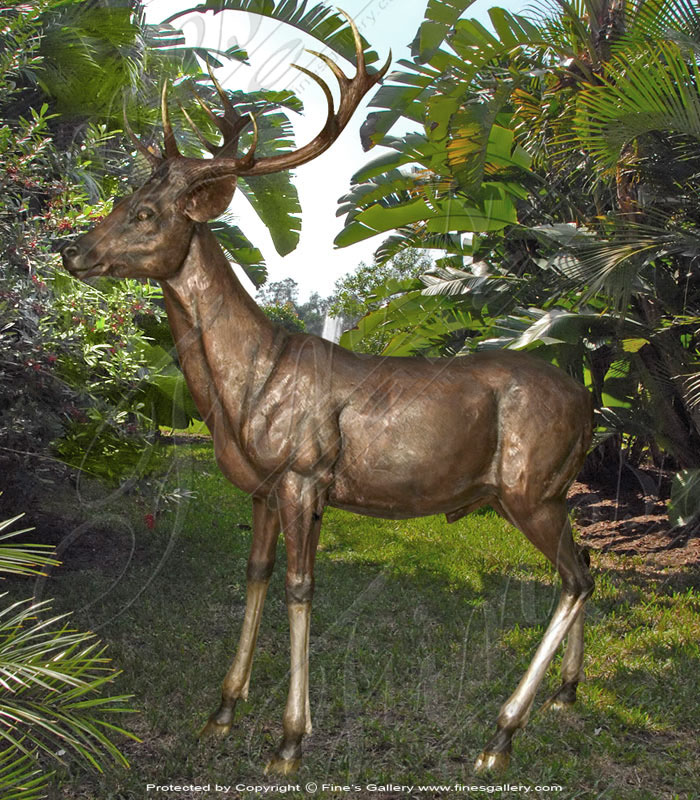 Young Deer Bronze Statue