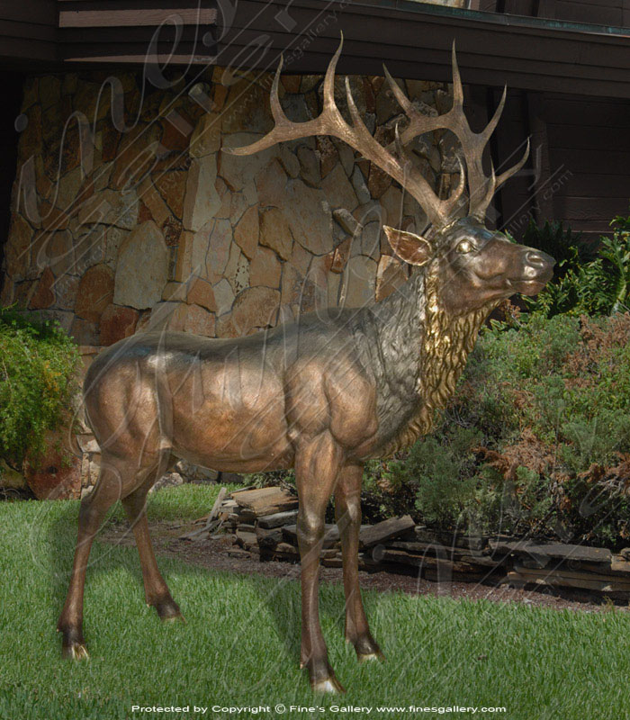 Search Result For Bronze Statues  - Majestic Bronze Deer - BS-1214