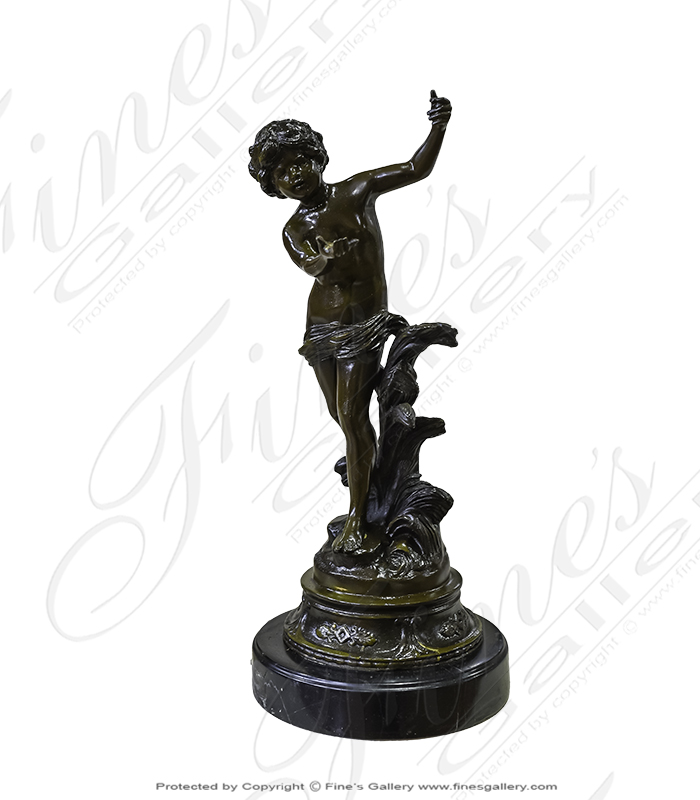 Bronze Statues  - Flowers In Hand Bronze Statue - BS-127