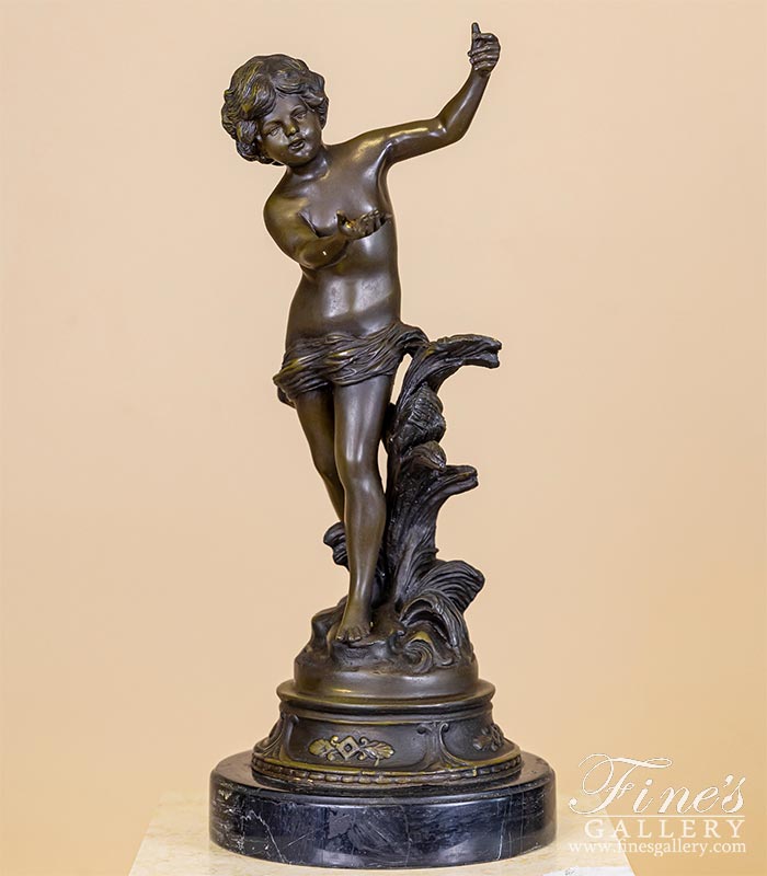 Bronze Statues  - Flowers In Hand Bronze Statue - BS-127