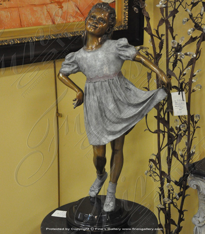 Bronze Statues  - Young Lady With A Dress Bronze Statue - BS-1344