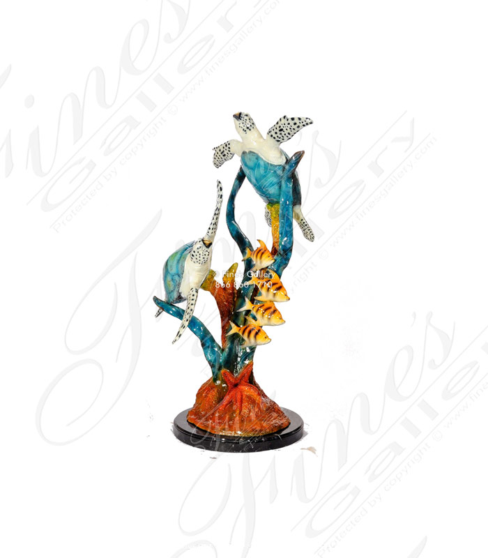Bronze Fountains  - Bronze Three Dolphins Fountain - BF-384