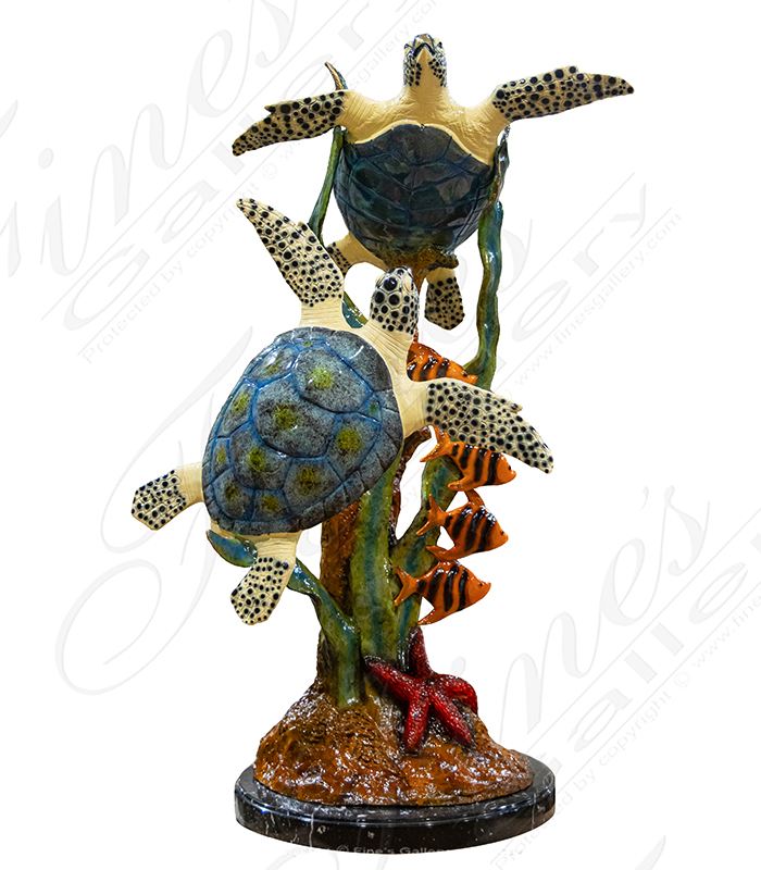 Search Result For Bronze Fountains  - Bronze Sea Turtle Fountain - BF-746