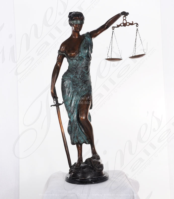 Bronze Statues  - Three Foot Lady Justice - BS-1429