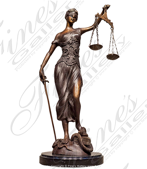 Bronze Statues  - 19 Inch Lady Justice - BS-1430