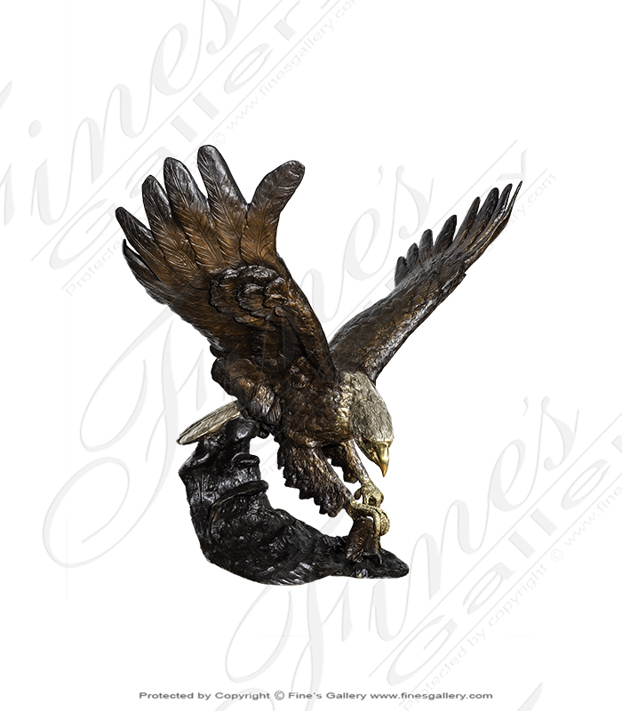 Bronze Statues  - Eagle Landing - BS-1442