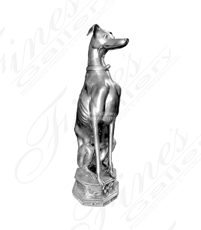Bronze Statues  - Bronze Statue Of Dog - Whippet  - BS-148