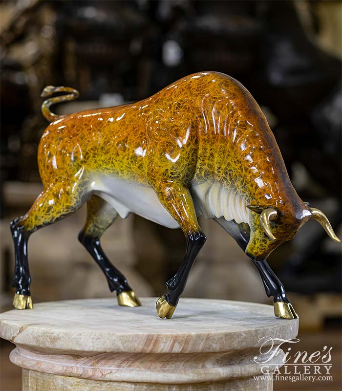 Bronze Statues  - Bronze Bull Statue - BS-1504