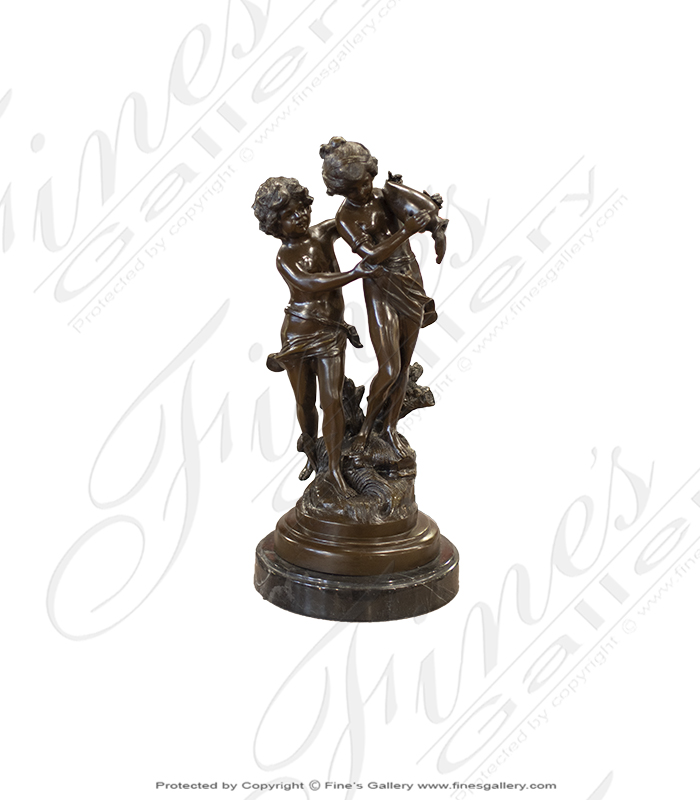 Bronze Statues  - Bronze Boy And Girl Sclupture - BS-1520