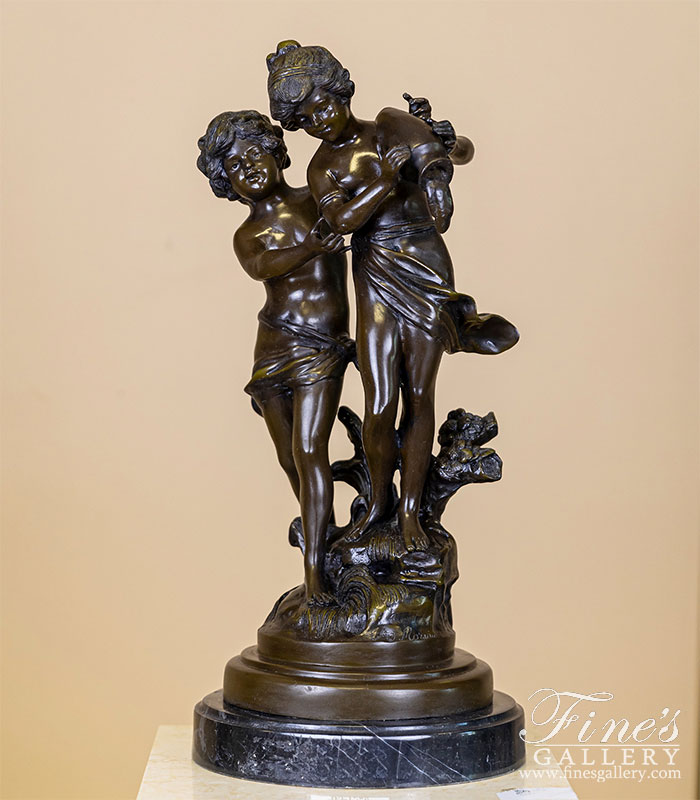 Bronze Statues  - Bronze Boy And Girl Sclupture - BS-1520