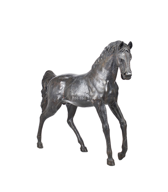 Bronze Statues  - Bronze Horse Garden Statue - BS-1523