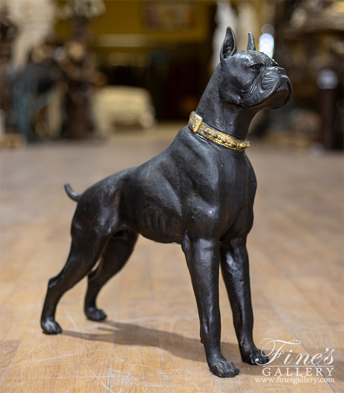 Bronze Statues  - Bronze Statue Of Boxer Dog - BS-153