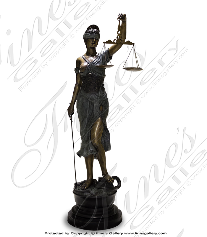 Bronze Statues  - Bronze Lady Of Justice ( 72 Inch Tall )  - BS-1564