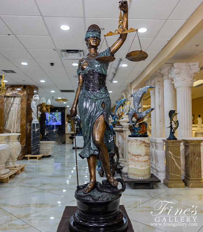 Bronze Statues  - Bronze Lady Of Justice ( 72 Inch Tall )  - BS-1564