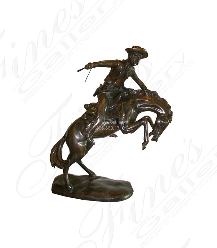 Bronze Statues  - Bronco Buster 33 Inch  - BS-1595