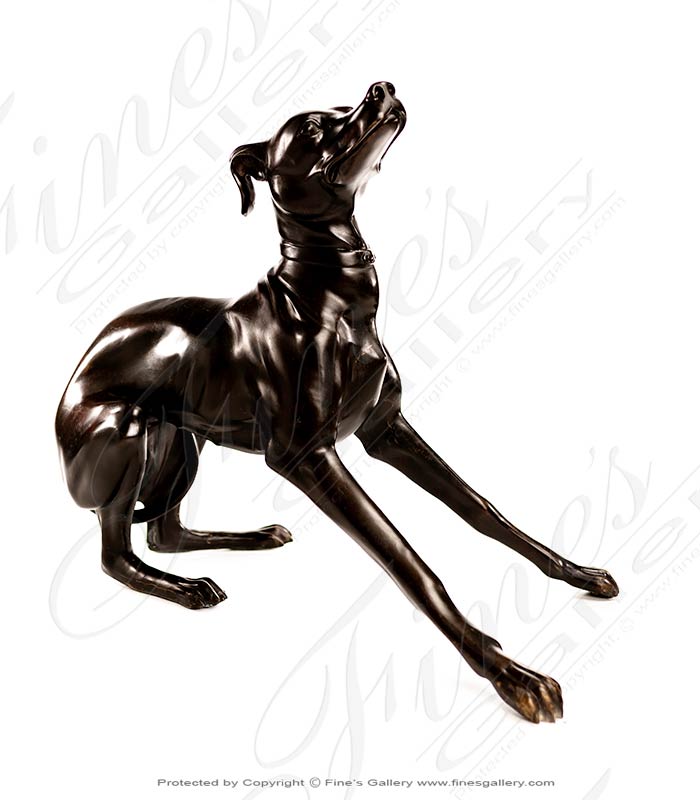 Playful Pup in Bronze