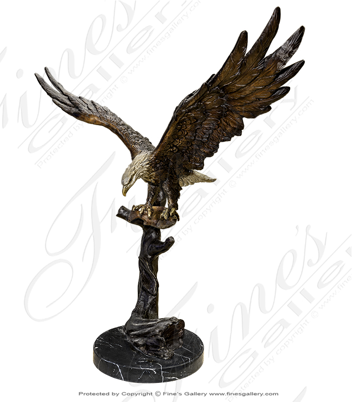 Bronze Statues  - Swoop Down Bronze Eagle - BS-1639