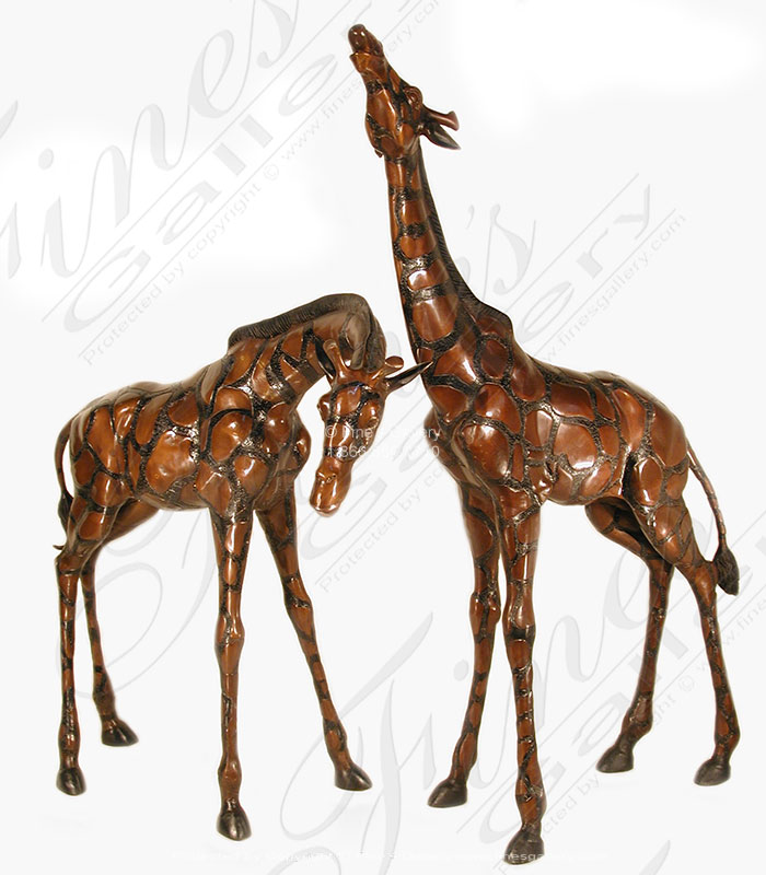 Bronze Statues  - Bronze Giraffe Pair - BS-1671