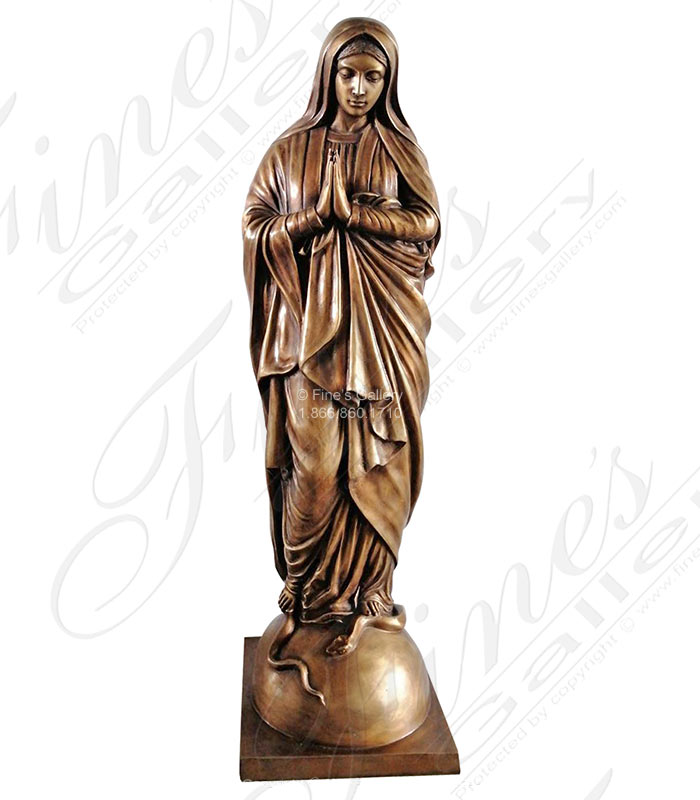 Bronze Statues  - Virgin Mary Bronze Statue 43 Inch - BS-1681