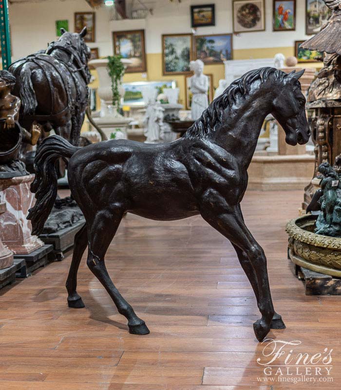 Bronze Statues  - Black Stallion - BS-483