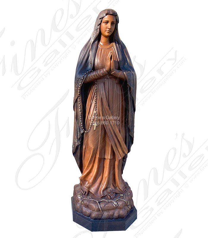 72 Inch Lady of Lourdes Bronze Statue