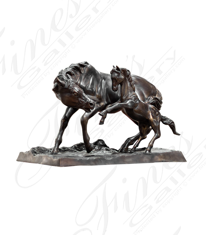 Bronze Statues  - Bronze Wild Horses Statues - BS-457