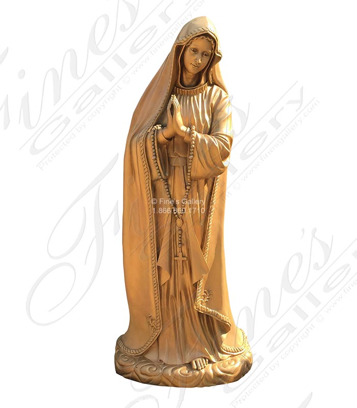 Bronze Statues  - Rare Life Like Our Lady Of Lourdes In Museum Quality Bronze - BS-1748
