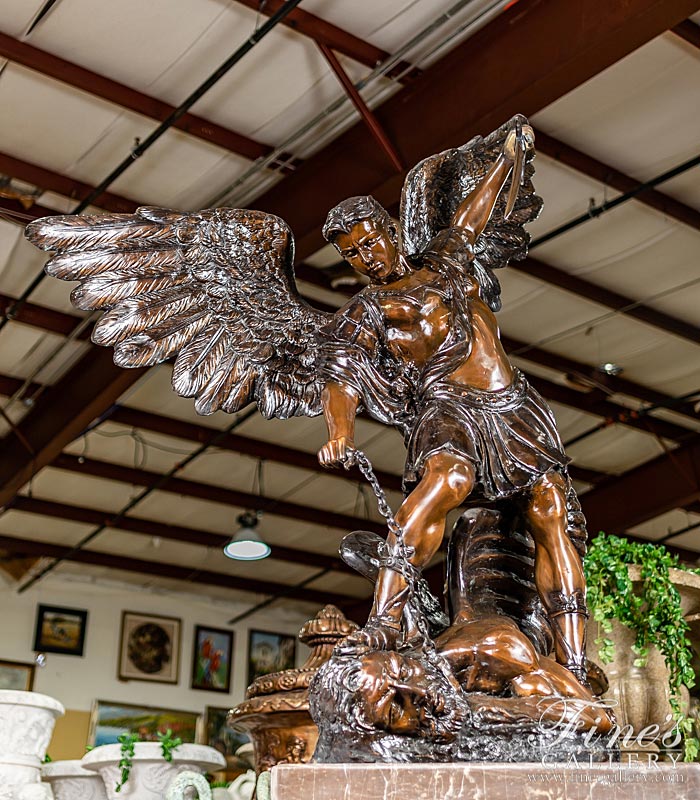Bronze Statues  - Life Size St Michael Statue In Bronze - BS-210