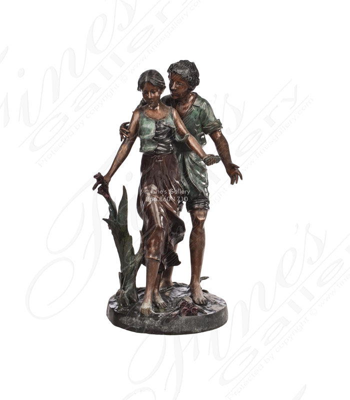 Bronze Statues  - Young Lovers Bronze Statue - BS-219