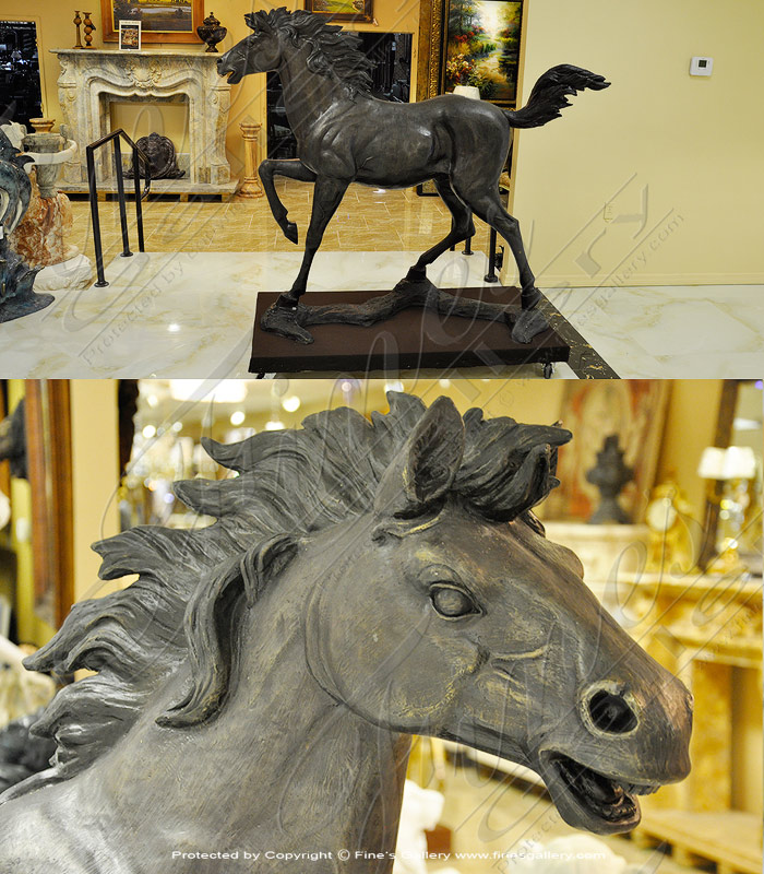 Bronze Statues  - Bronze Horse Carousel Statue - BS-165